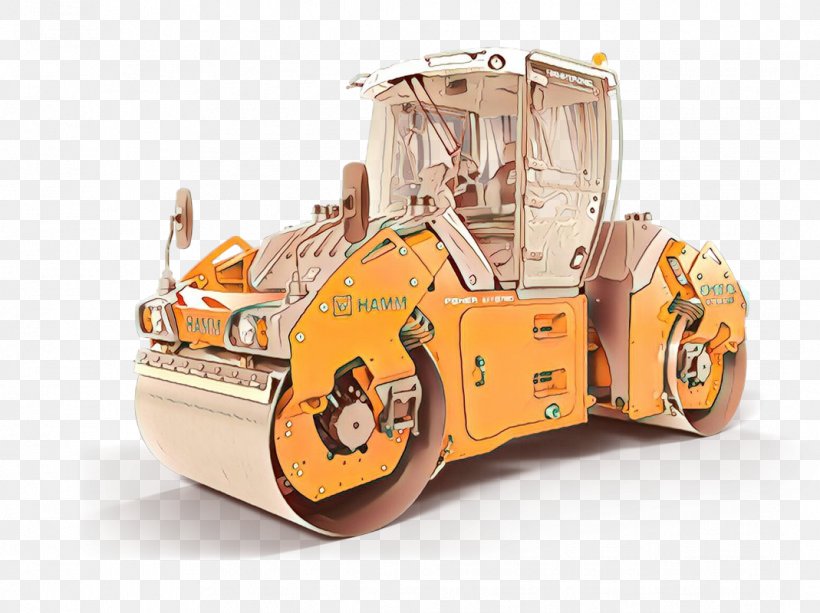 Construction Equipment Vehicle Road Roller Bulldozer Compactor, PNG, 1069x800px, Cartoon, Bulldozer, Compactor, Construction Equipment, Machine Download Free