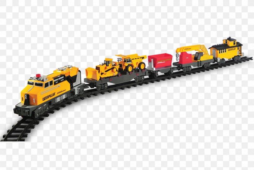 Caterpillar Inc. Toy Trains & Train Sets Rail Transport Track, PNG, 1002x672px, Caterpillar Inc, Architectural Engineering, Express Train, Heavy Machinery, Machine Download Free