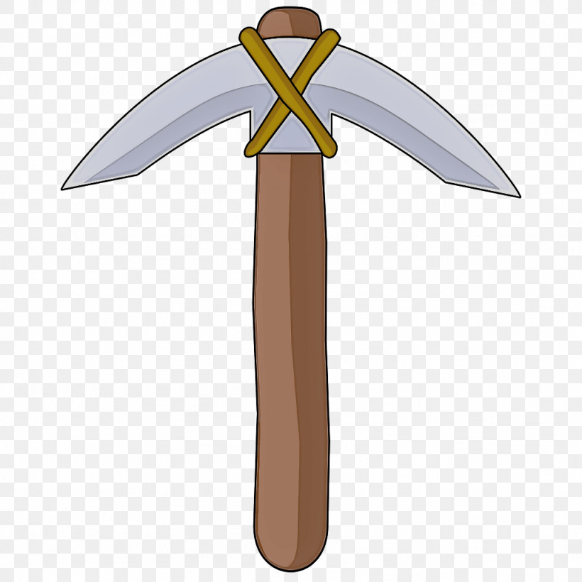 Pickaxe Cold Weapon Angle Cartoon Geometry, PNG, 1024x1024px, Pickaxe, Angle, Cartoon, Cold Weapon, Geometry Download Free