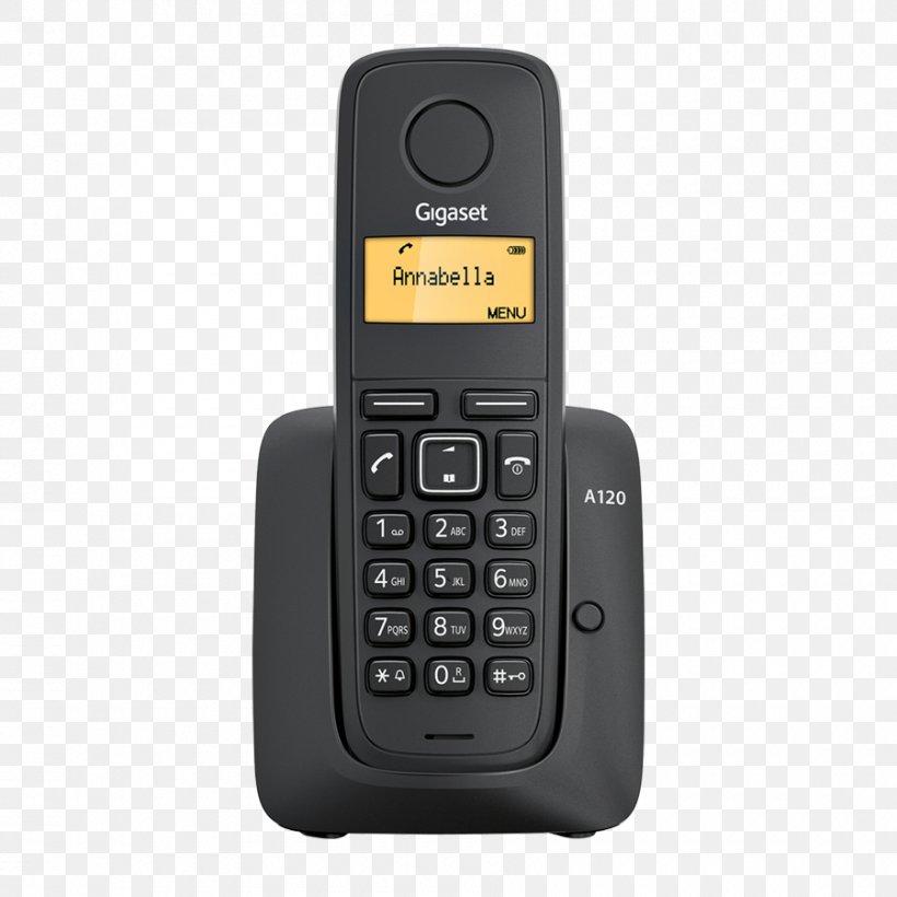 Gigaset Communications Digital Enhanced Cordless Telecommunications Cordless Telephone Gigaset A120, PNG, 900x900px, Gigaset Communications, Answering Machine, Answering Machines, Caller Id, Cellular Network Download Free