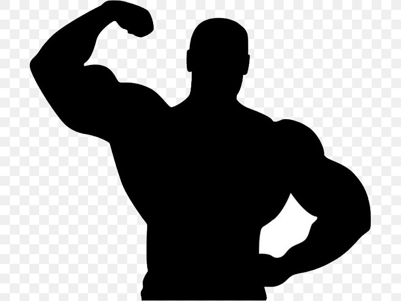 Fitness Centre Bodybuilding Silhouette, PNG, 699x616px, Fitness Centre, Arm, Barbell, Black And White, Bodybuilding Download Free