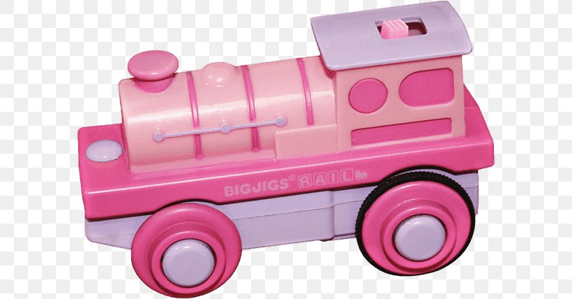 Train Rail Transport Locomotive Trolley Bigjigs Battery Operated Engine, PNG, 600x428px, Train, Electric Locomotive, Locomotive, Magenta, Pink Download Free