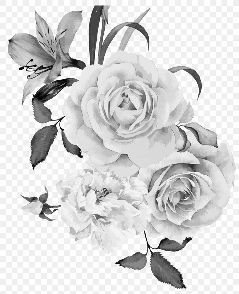 Garden Roses Floral Design Flower Bouquet Cut Flowers, PNG, 800x1011px, Watercolor, Cartoon, Flower, Frame, Heart Download Free