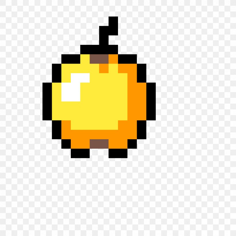 Minecraft Golden Apple Pixel Art Item Video Games, PNG, 1200x1200px, Minecraft, Apple, Brand, Drawing, Game Download Free