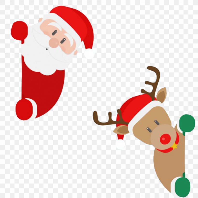 Santa Claus's Reindeer Christmas Santa Claus's Reindeer, PNG, 2001x2001px, Rudolph, Art, Christmas, Christmas Decoration, Christmas Lights Download Free