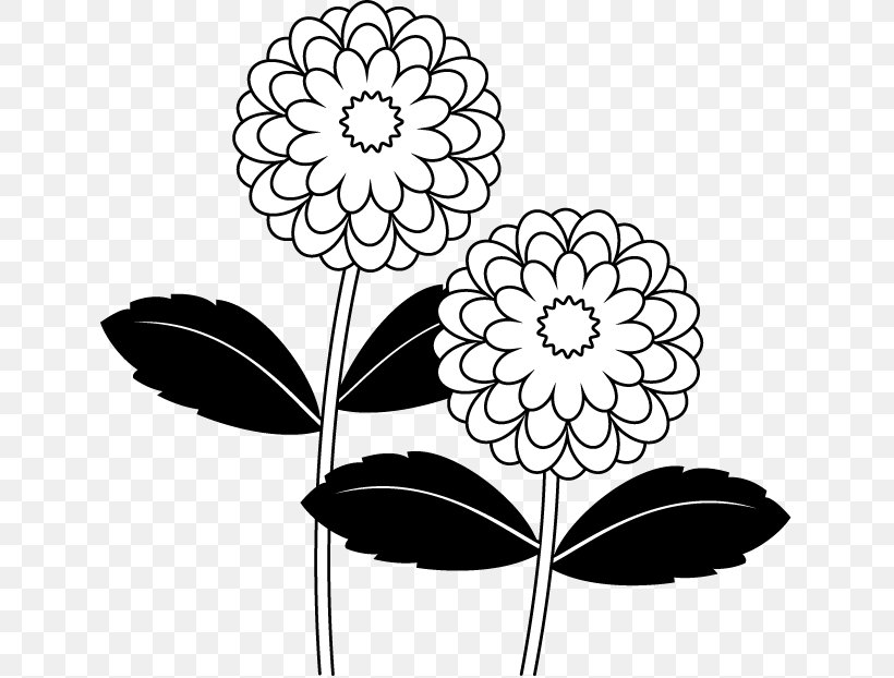 Floral Design Coloring Book Dahlia Cut Flowers, PNG, 636x622px, Floral Design, Artwork, Black, Black And White, Coloring Book Download Free