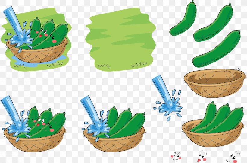 Cucumber Vegetable Sticker Illustration, PNG, 993x654px, Cucumber, Daikon, Facial Expression, Flowerpot, Gesture Download Free