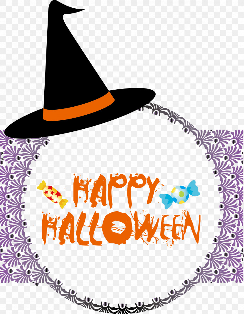 Happy Halloween, PNG, 2333x3000px, Happy Halloween, Geometry, Headgear, Line, Mathematics Download Free