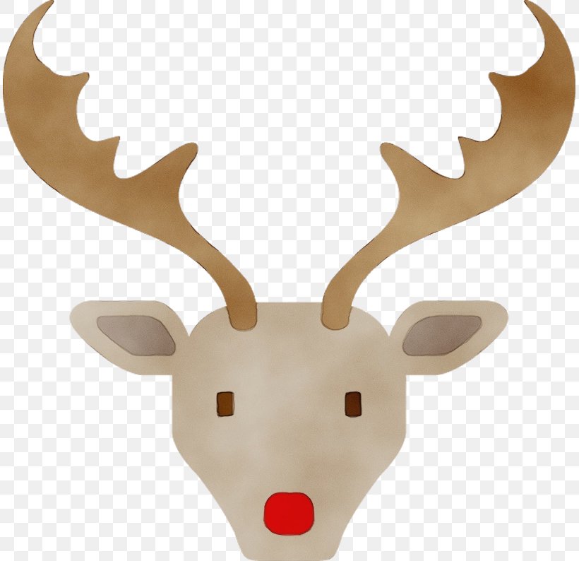 Reindeer, PNG, 811x794px, Watercolor, Antler, Deer, Elk, Fawn Download Free