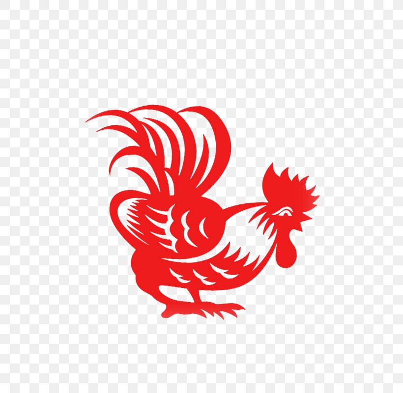 Rooster Design Illustration Chinese Paper Cutting Chicken, PNG, 636x800px, Rooster, Beak, Bird, Chicken, Chinese Paper Cutting Download Free