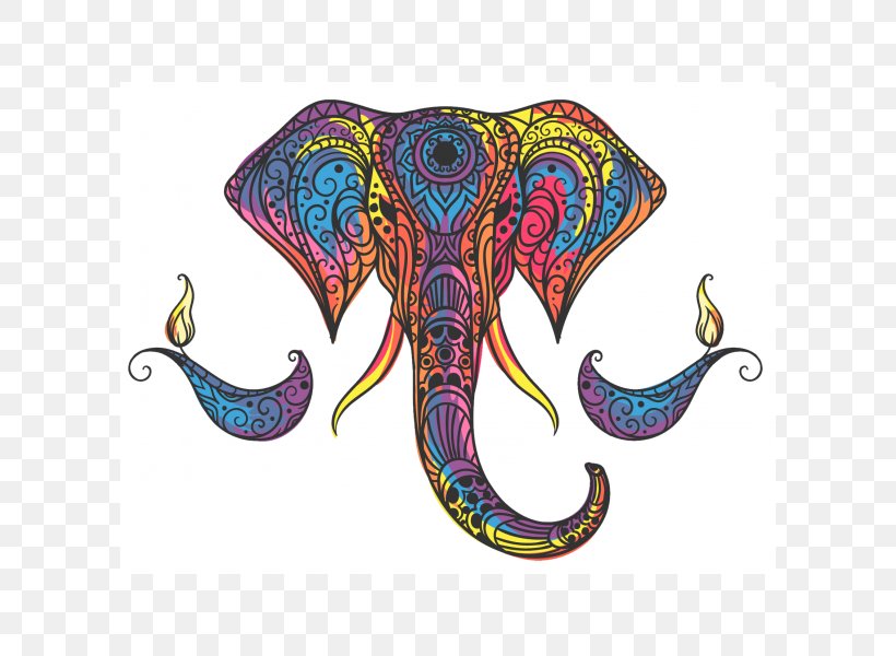 Indian Elephant Ganesha Diwali, PNG, 600x600px, Indian Elephant, Animal, Art, Asian Elephant, Diwali Download Free