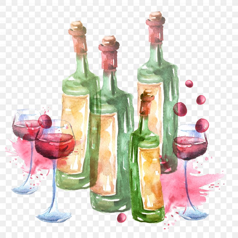 Red Wine Liqueur Glass Bottle, PNG, 4500x4500px, Red Wine, Alcoholic Drink, Barware, Bottle, Distilled Beverage Download Free