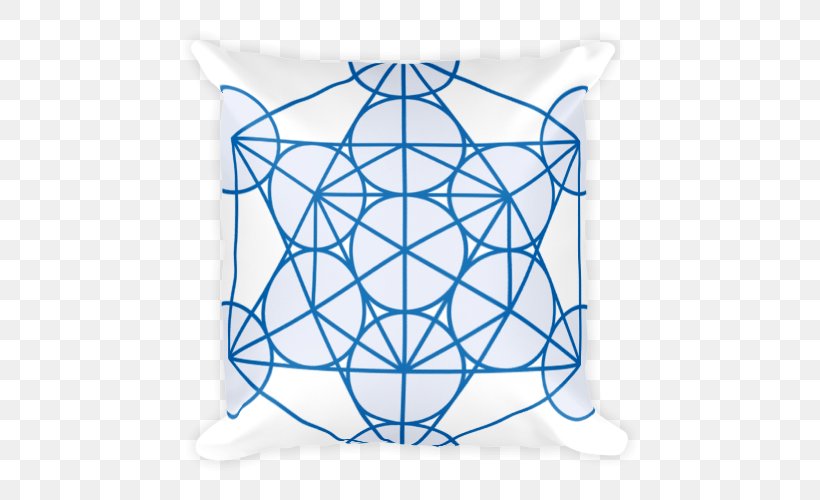 Metatron's Cube Sacred Geometry Overlapping Circles Grid, PNG, 500x500px, Metatron, Area, Art, Blue, Cube Download Free