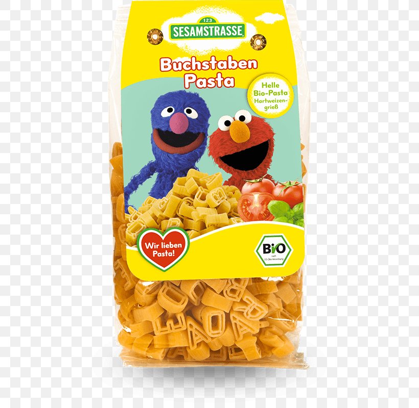 Pasta Organic Food Letter Elmo Alphabet, PNG, 500x800px, Pasta, Alphabet, Bert Ernie, Breakfast Cereal, Child Download Free