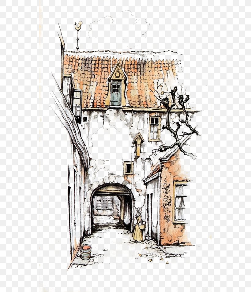 Watercolor Painting Drawing Illustration, PNG, 564x956px, Watercolor Painting, Anton Pieck, Architecture, Art, Artist Download Free