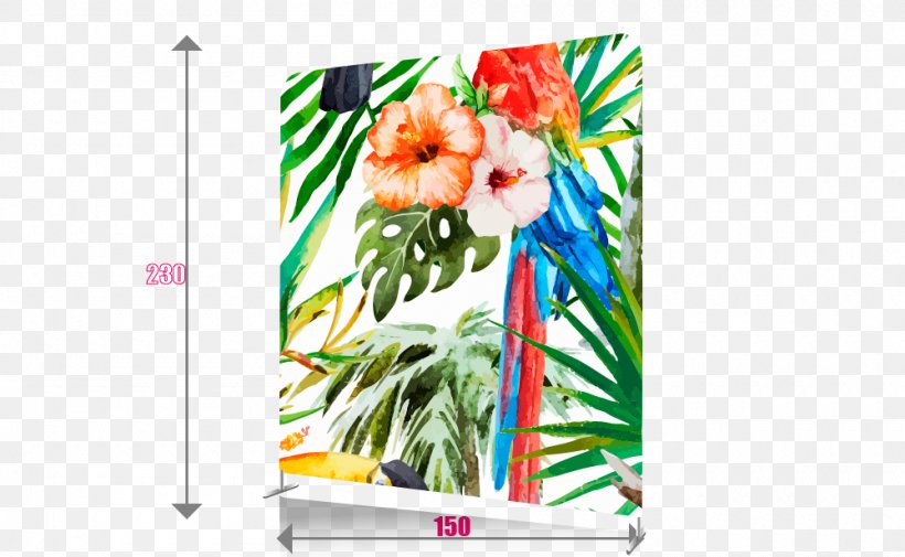 Watercolor Painting Tropics, PNG, 1000x616px, Watercolor Painting, Advertising, Art, Banner, Clothing Download Free