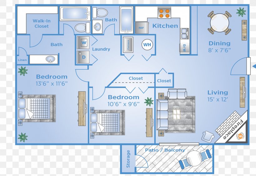 Advenir At Wildwood Home Floor Plan Apartment Renting, PNG, 2399x1658px, Home, Apartment, Architecture, Area, Bedroom Download Free