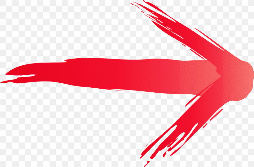 Brush Arrow, PNG, 3000x1973px, Brush Arrow, Hand, Logo, Red Download Free