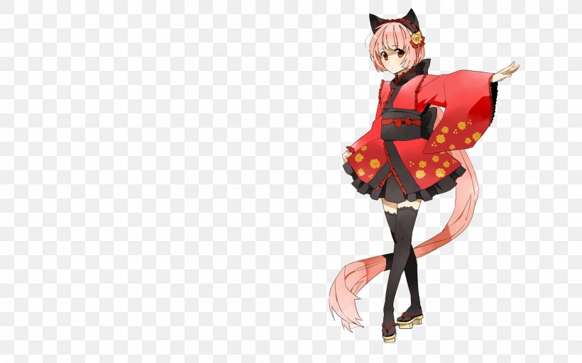 Vocaloid Nekomura Iroha Hello Kitty YouTube Hatsune Miku, PNG, 3840x2400px, Watercolor, Cartoon, Flower, Frame, Heart Download Free