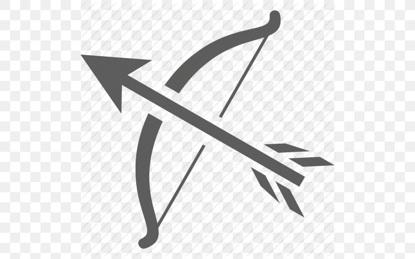Bow And Arrow Cupid Symbol, PNG, 512x512px, Bow And Arrow, Archery, Black And White, Brand, Crossbow Download Free