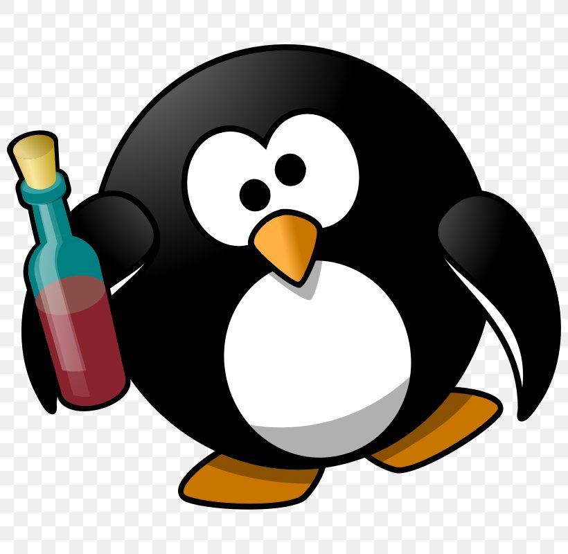 Penguin T-shirt Bird Alcohol Intoxication Clip Art, PNG, 800x800px, Penguin, Alcohol Intoxication, Alcoholic Drink, Artwork, Beak Download Free