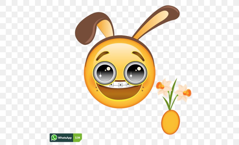 Smiley Emoticon Laughter Facebook Emoji, PNG, 500x500px, Smiley, Cartoon, Easter Bunny, Emoji, Emoticon Download Free