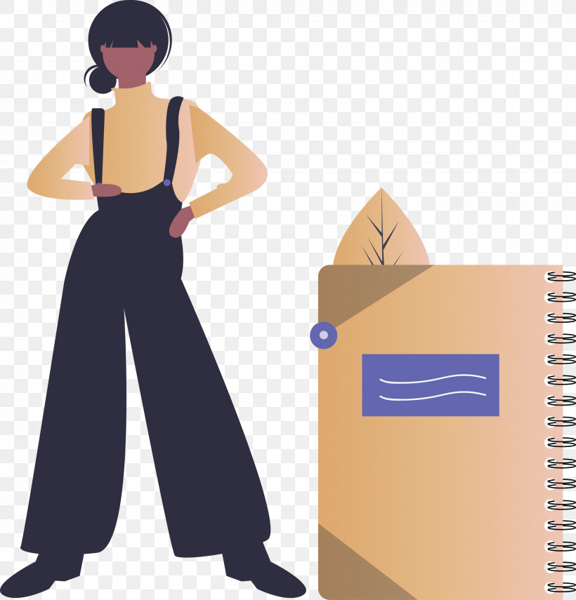 Notebook Girl, PNG, 2877x3000px, Notebook, Girl, Standing, Trousers Download Free