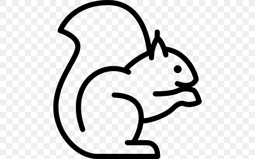 Squirrel Clip Art, PNG, 512x512px, Squirrel, Animal, Area, Black And White, Cat Download Free