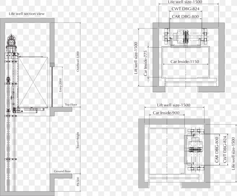 Elevator Floor Plan Home Lift Stairs, PNG, 1521x1254px, Elevator, Architecture, Area, Black And White, Company Download Free