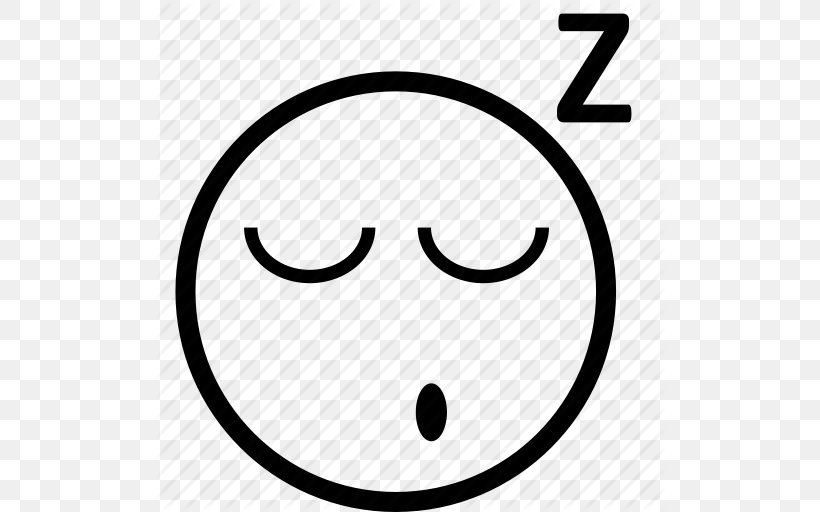 Emoticon Smiley Sleep Clip Art, PNG, 512x512px, Emoticon, Black And White, Emoji, Facial Expression, Fatigue Download Free