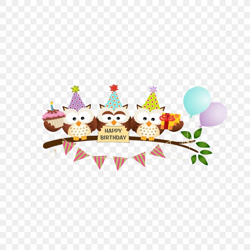 Owl Cartoon Birthday Greeting Card, PNG, 2362x2362px, Owl, Balloon, Bird, Birthday, Cartoon Download Free