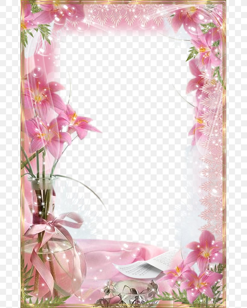 Picture Frames Pink Flowers, PNG, 683x1024px, Picture Frames, Blossom, Flora, Floral Design, Floristry Download Free