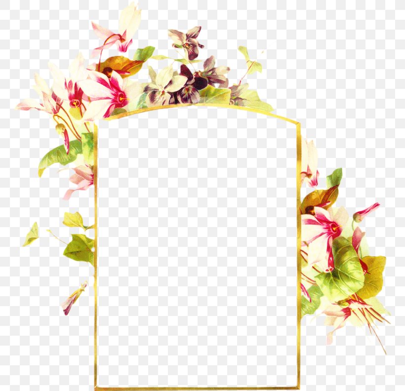 Watercolor Background Frame, PNG, 768x792px, Picture Frames, Flower, Flower Frame, Painting, Picture Frame Download Free