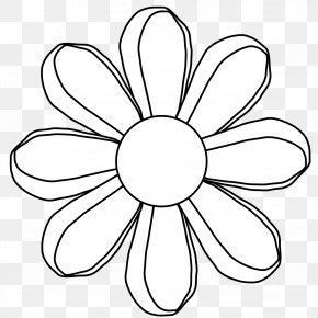 Black And White Common Daisy Clip Art, PNG, 600x478px, Black And White ...