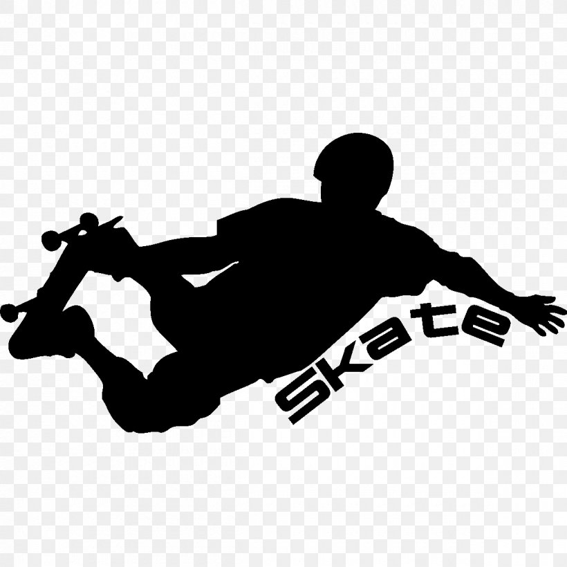 Skateboarding Sport Wall Decal, PNG, 1200x1200px, Skateboarding, Black, Black And White, Brand, Freeboard Download Free