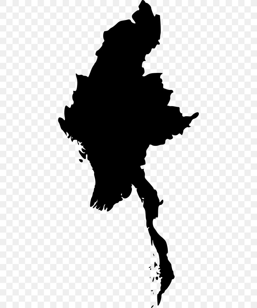 Burma Flag Of Myanmar Map, PNG, 450x980px, Burma, Art, Black, Black And White, Fictional Character Download Free