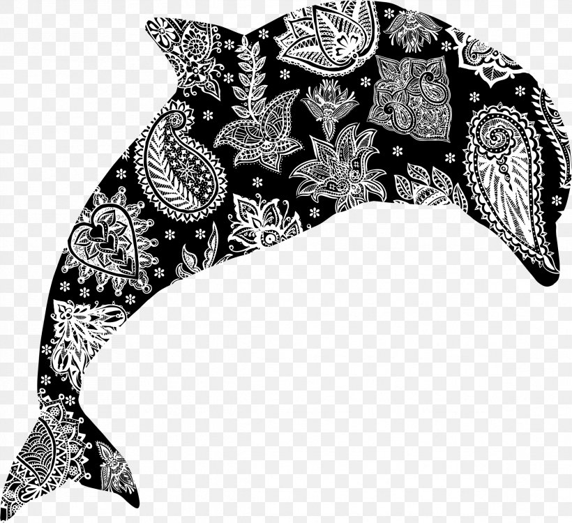 Dolphin Porpoise Clip Art, PNG, 2336x2138px, Dolphin, Art, Black And White, Headgear, Monochrome Download Free