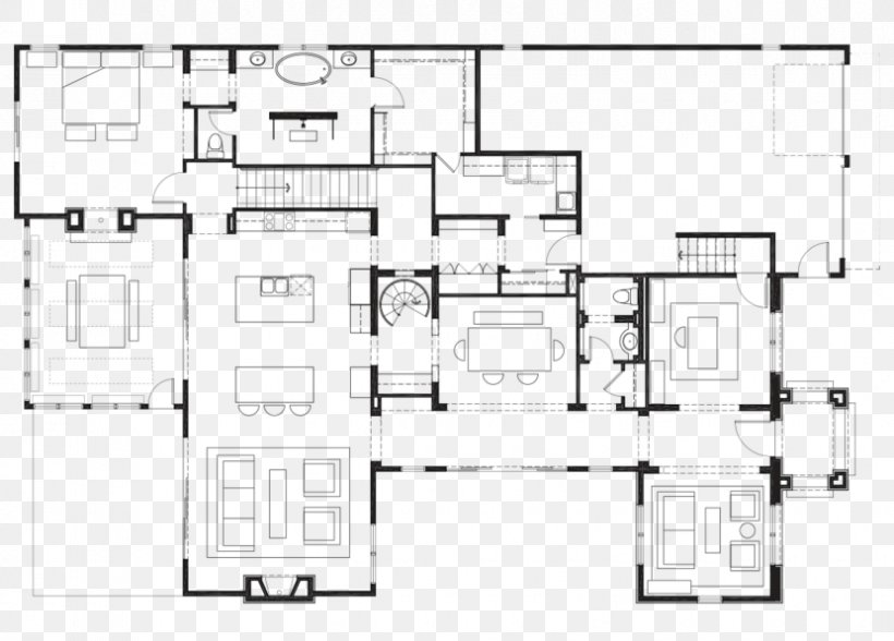 Floor Plan Furniture Technical Drawing, PNG, 830x596px, Floor Plan, Area, Black And White, Diagram, Drawing Download Free