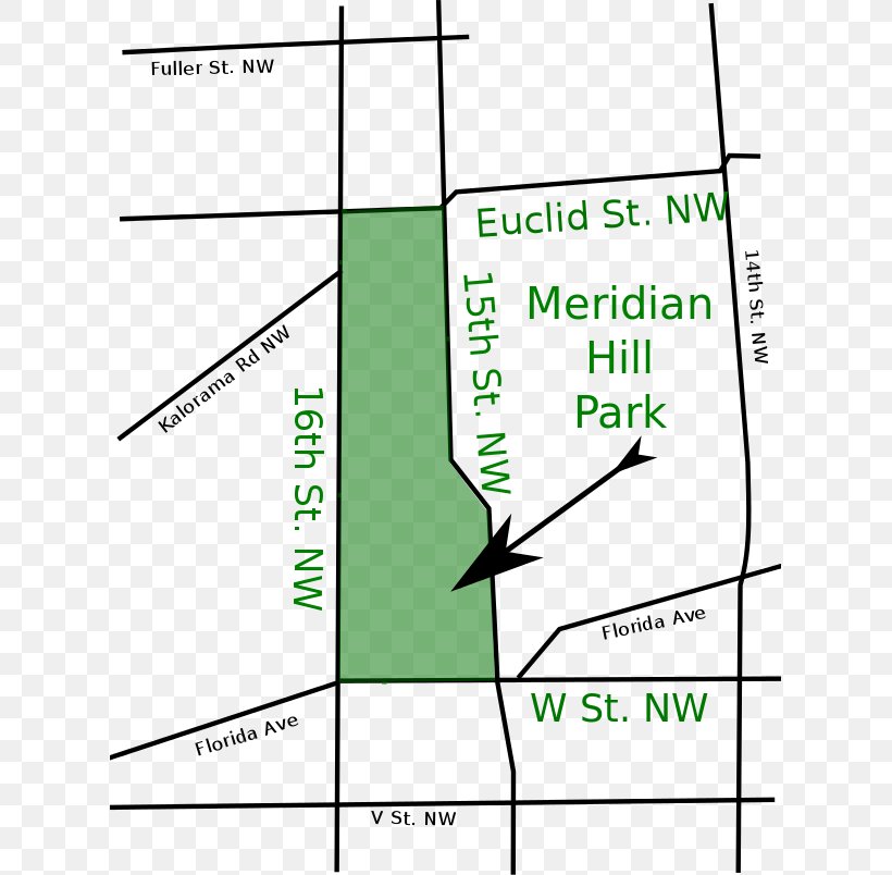 Meridian Hill Park Urban Park Map Location, PNG, 617x804px, Urban Park, Area, Degree, Diagram, District Of Columbia Download Free