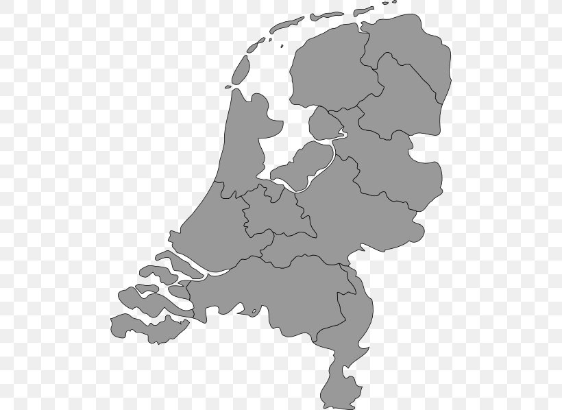 Netherlands Vector Map Royalty-free Clip Art, PNG, 498x598px, Netherlands, Art, Black And White, Map, Monochrome Download Free