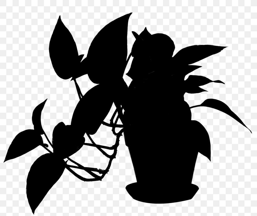 Vector Graphics Silhouette Houseplant Illustration, PNG, 800x690px, Silhouette, Blackandwhite, Botany, Drawing, Fictional Character Download Free
