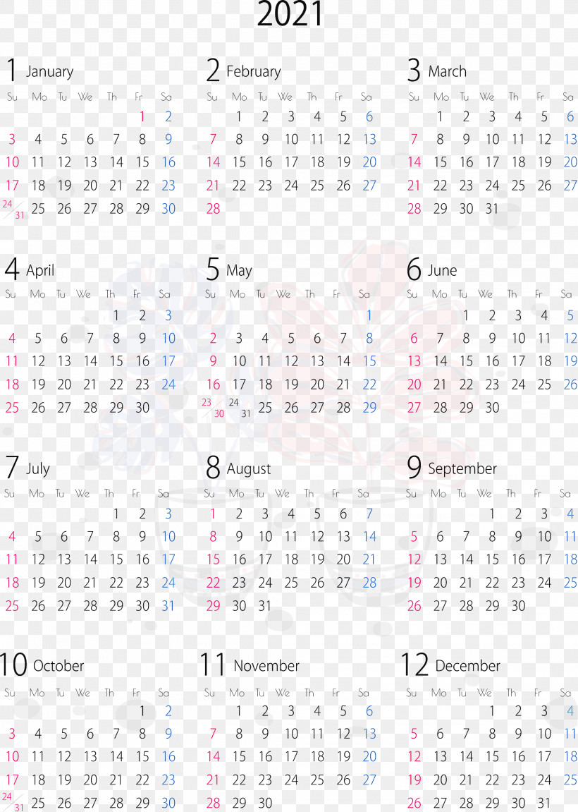 2021 Yearly Calendar, PNG, 2136x3000px, 2020 Pocket Calendar, 2021 Yearly Calendar, Calendar System, Calendar Year, Day Of The Week Download Free