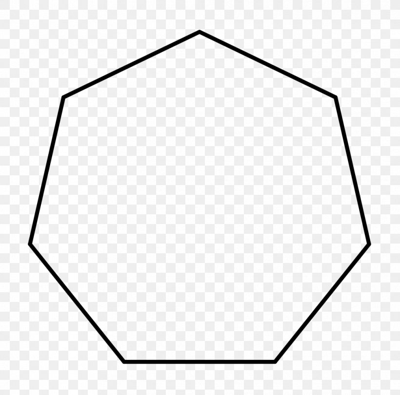 Heptagon Regular Polygon Правильний семикутник Geometry, PNG, 1035x1024px, Heptagon, Area, Black, Black And White, Circumscribed Circle Download Free