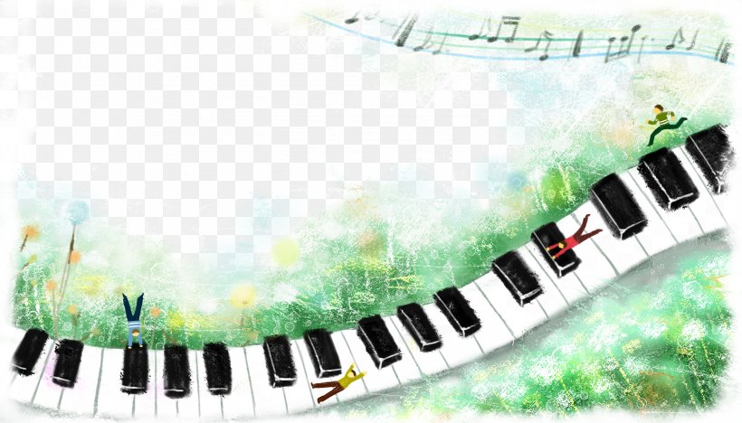 Piano Musical Keyboard Electronic Keyboard, PNG, 2646x1512px, Watercolor, Cartoon, Flower, Frame, Heart Download Free
