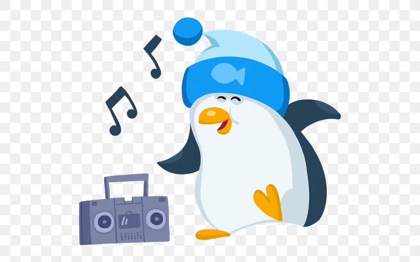 Penguin Telegram Sticker Kik Messenger VKontakte, PNG, 512x512px, Watercolor, Cartoon, Flower, Frame, Heart Download Free