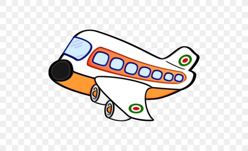 Clip Art Airplane Vehicle Sticker, PNG, 500x500px, Watercolor, Airplane, Paint, Sticker, Vehicle Download Free