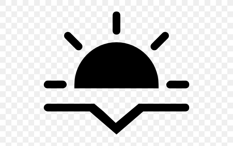 Sunset Symbol Clip Art, PNG, 512x512px, Sunset, Area, Black And White, Brand, Drawing Download Free