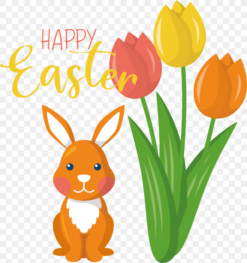 Easter Bunny, PNG, 2456x2616px, Flower, Biology, Cartoon, Cut Flowers, Easter Bunny Download Free