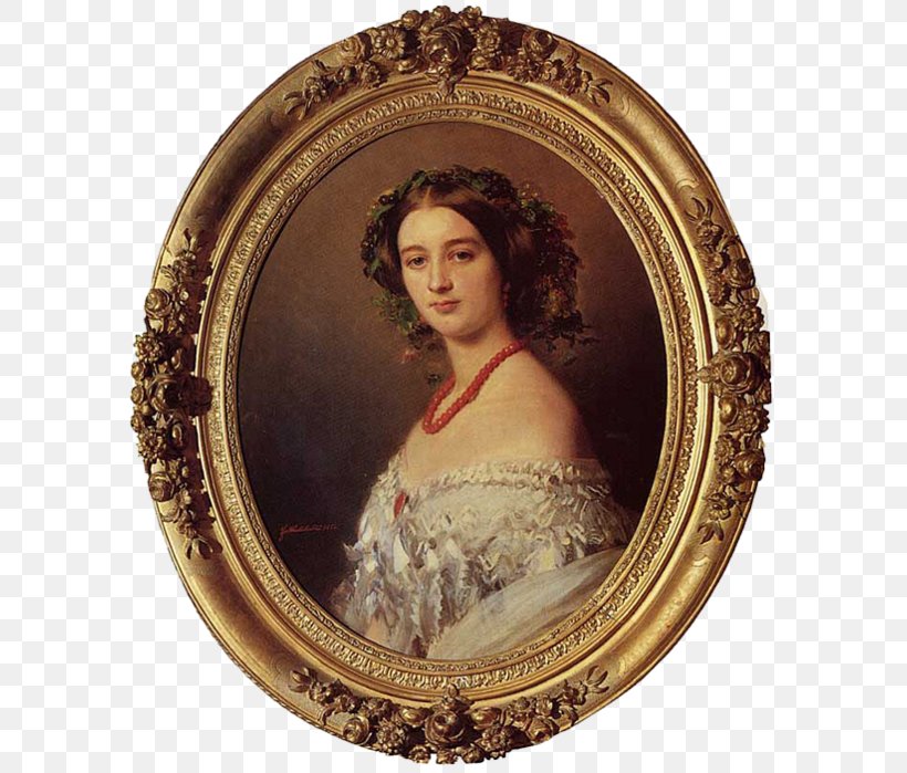 Franz Xaver Winterhalter Maria Louise Of Wagram Princess Of Murat Pauline Sandor, Princess Metternich Portrait Of Princess Of Baden, PNG, 647x699px, Franz Xaver Winterhalter, Art, Maria Alexandrovna, Oval, Painting Download Free