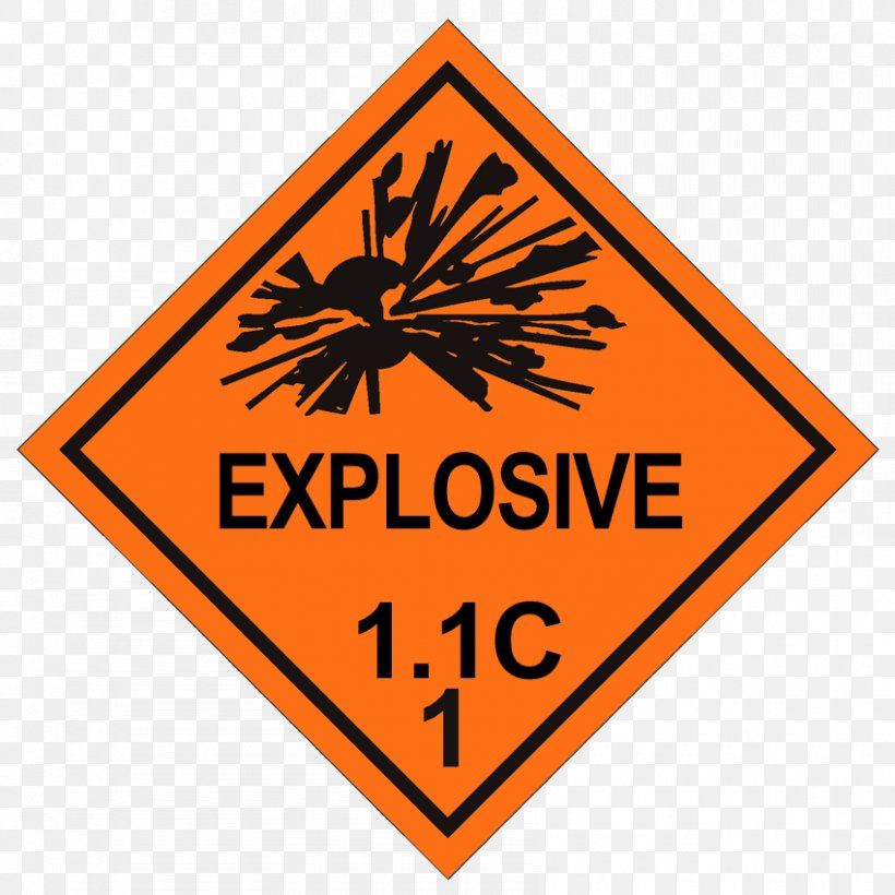 Dangerous Goods Placard Explosive Material Label Explosion, PNG, 850x850px, Dangerous Goods, Area, Brand, Chemical Substance, Compliance Signs Download Free